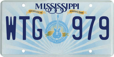 MS license plate WTG979