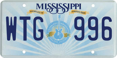 MS license plate WTG996