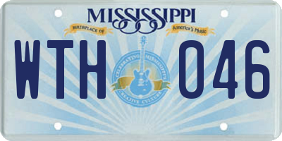 MS license plate WTH046