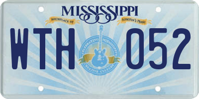 MS license plate WTH052