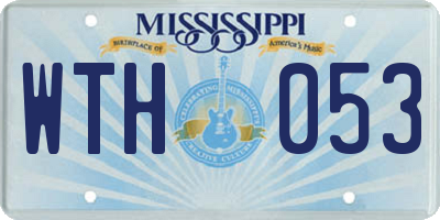 MS license plate WTH053