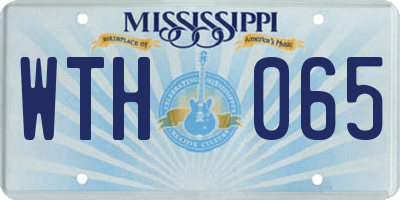 MS license plate WTH065