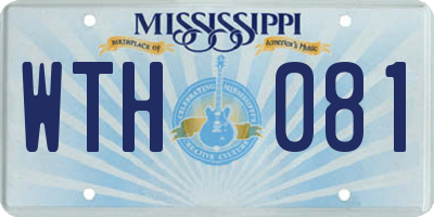 MS license plate WTH081