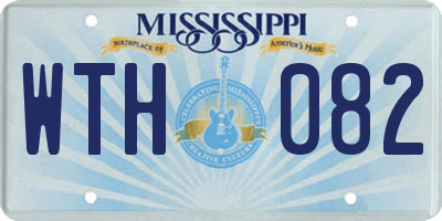 MS license plate WTH082