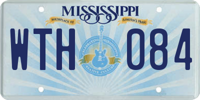 MS license plate WTH084