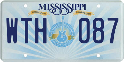 MS license plate WTH087