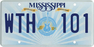 MS license plate WTH101