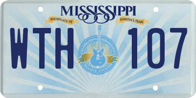 MS license plate WTH107