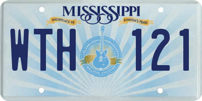 MS license plate WTH121