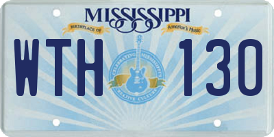 MS license plate WTH130