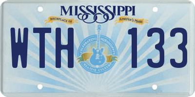 MS license plate WTH133