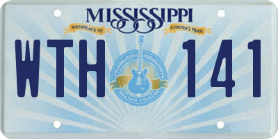 MS license plate WTH141