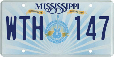 MS license plate WTH147