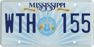 MS license plate WTH155