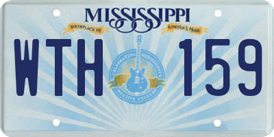 MS license plate WTH159