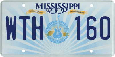 MS license plate WTH160