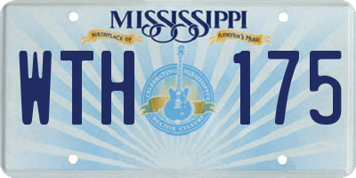 MS license plate WTH175