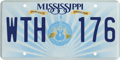 MS license plate WTH176