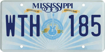 MS license plate WTH185