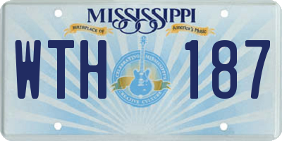 MS license plate WTH187