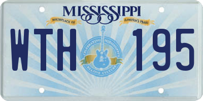 MS license plate WTH195
