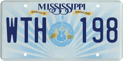 MS license plate WTH198