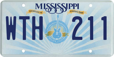 MS license plate WTH211