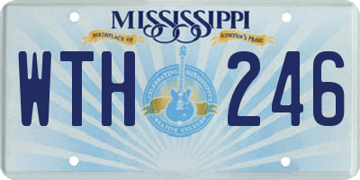 MS license plate WTH246