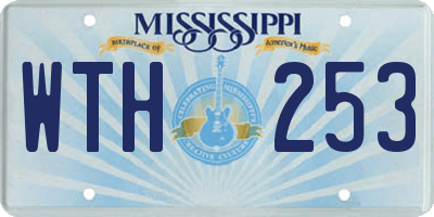 MS license plate WTH253