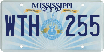 MS license plate WTH255