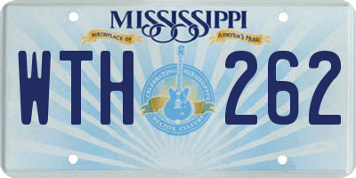 MS license plate WTH262