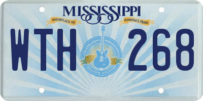 MS license plate WTH268