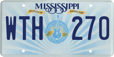 MS license plate WTH270