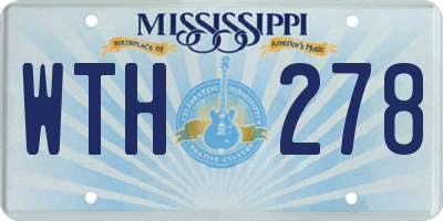 MS license plate WTH278