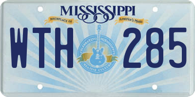 MS license plate WTH285