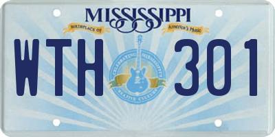 MS license plate WTH301