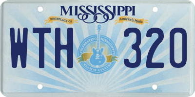 MS license plate WTH320