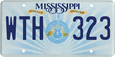 MS license plate WTH323