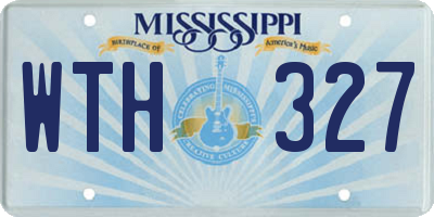 MS license plate WTH327