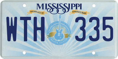 MS license plate WTH335