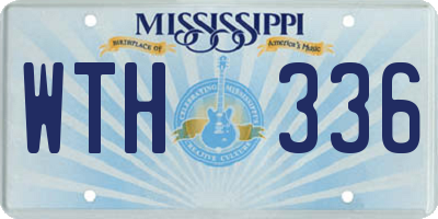 MS license plate WTH336