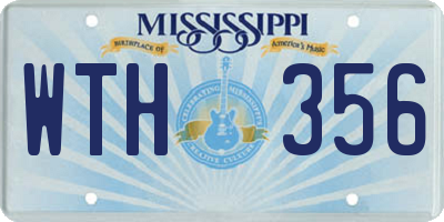 MS license plate WTH356