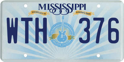 MS license plate WTH376