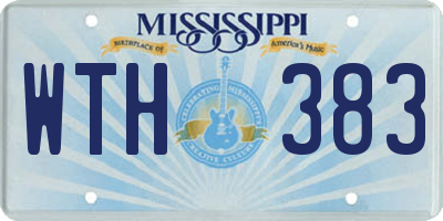 MS license plate WTH383