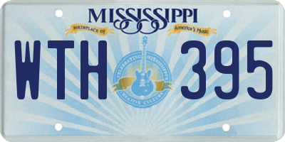 MS license plate WTH395