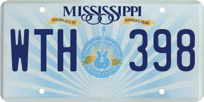 MS license plate WTH398
