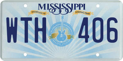 MS license plate WTH406