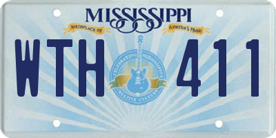 MS license plate WTH411