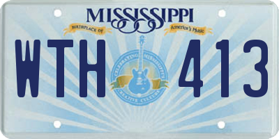 MS license plate WTH413