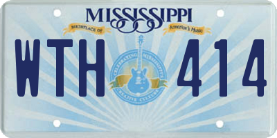 MS license plate WTH414